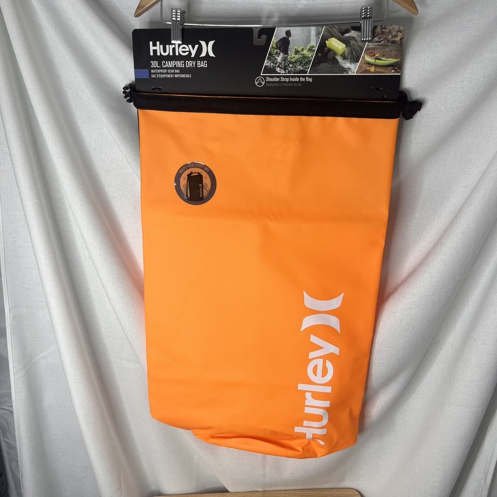 Hurley 30L Camping Dry Bag Orange Packable Waterproof Gear Bag NWT - fisherman